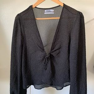 Urban Outfitters sheer tie top